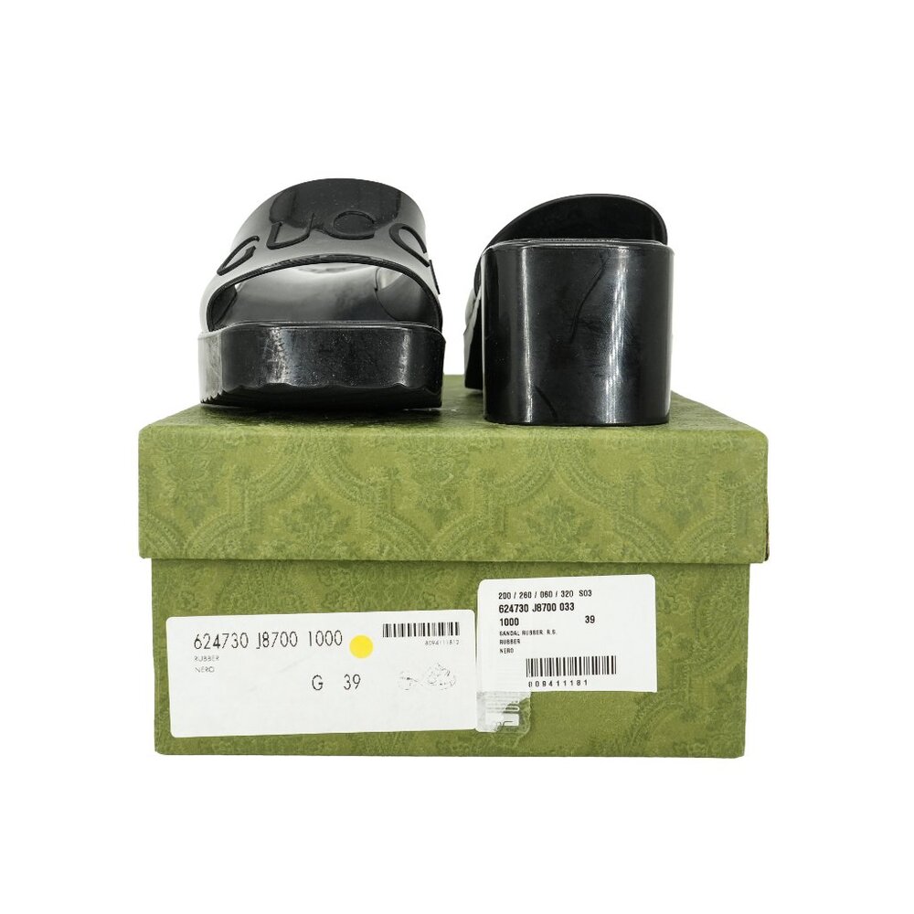 Gucci Logo Rubber Platform Slide Sandals - Picture 7 of 10